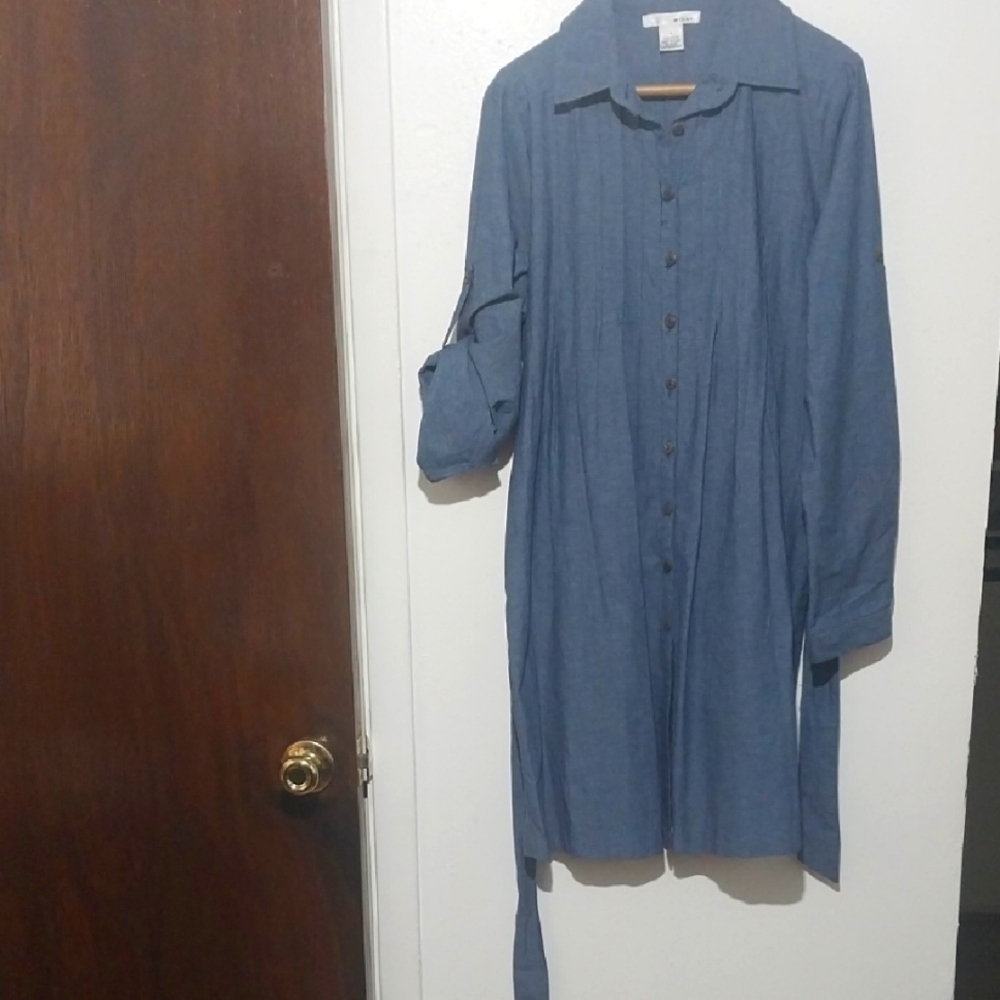 WD_NY Button _UP Shirt DRESS